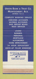 Matchbook Cover - Union Bank & Trust Montgomery AL WEAR 30 Stk SAMPLE
