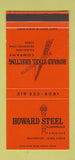 Matchbook Cover - Howard Steel Davenport IA 30 Stk SAMPLE