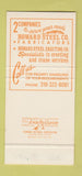 Matchbook Cover - Howard Steel Davenport IA 30 Stk SAMPLE