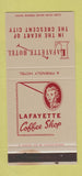 Matchbook Cover - Lafayette Hotel New Orleans LA WEAR 30 Stk SAMPLE