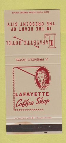 Matchbook Cover - Lafayette Hotel New Orleans LA WEAR 30 Stk SAMPLE