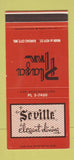 Matchbook Cover - Seville Restaurant Plaza Inn Kansas City MO 30 Stk SAMPLE