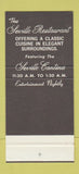 Matchbook Cover - Seville Restaurant Plaza Inn Kansas City MO 30 Stk SAMPLE