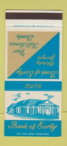 Matchbook Cover - Bank of Early Blakely GA 30 Stk SAMPLE