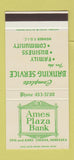 Matchbook Cover - Ames Plaza Bank Omaha NE 30 Stk SAMPLE