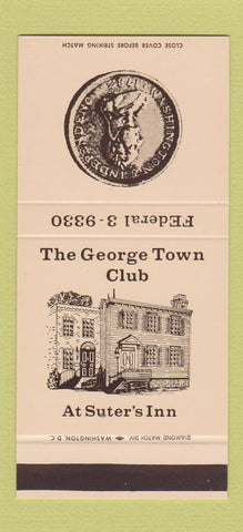 Matchbook Cover - Georgetown Club Suter's Inn Washington DC 30 Stk SAMPLE