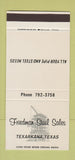 Matchbook Cover - Friedman Steel Sales Texarkana TX  30 Stk SAMPLE