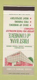 Matchbook Cover - First Bank of Commerce NO TOWN 30 Stk SAMPLE