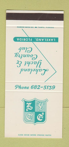 Matchbook Cover - Lakeland Yacht Country Club FL 30 Stk SAMPLE