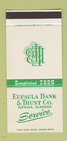 Matchbook Cover - Eufaula Bank and Trust AL 30 Stk SAMPLE