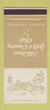 Matchbook Cover - Idle Hour Golf Country Club Macon GA 30 Stk SAMPLE