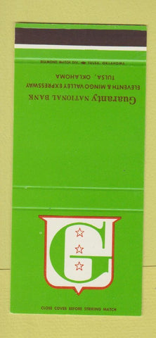 Matchbook Cover - Guaranty National Bank Tulsa OK 30 Stk SAMPLE