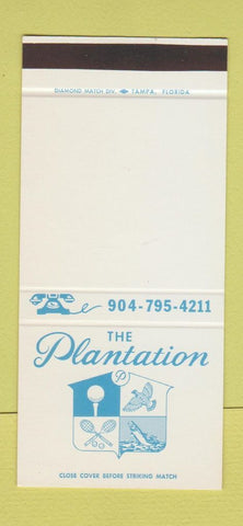 Matchbook Cover - The Plantation FL? 30 Stk SAMPLE