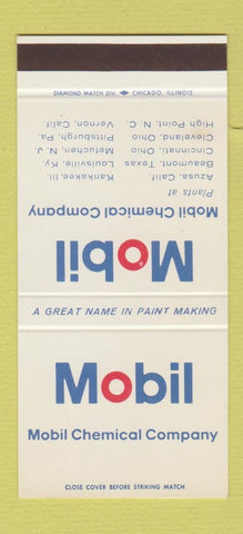 Matchbook Cover - Mobil Chemical Vernon CA Pittsburgh Cleveland 30 Stk SAMPLE