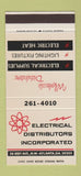 Matchbook Cover - Electrical Distributors Atlanta GA 30 Stk SAMPLE