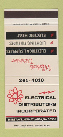Matchbook Cover - Electrical Distributors Atlanta GA 30 Stk SAMPLE