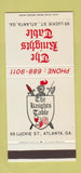 Matchbook Cover - The Knights Table Atlanta GA restaurant 30 Stk SAMPLE