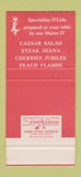 Matchbook Cover - The Lido Supper Club South Bend IN 30 Stk SAMPLE