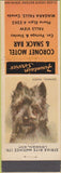 Matchbook Cover - Coronet Motel Niagara Falls Cairn Terrier