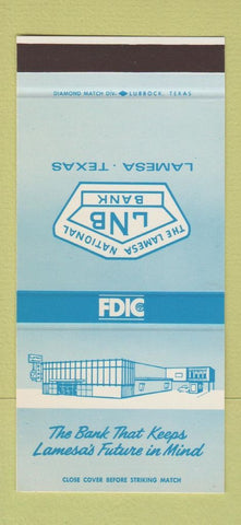 Matchbook Cover - Lamesa National Bank TX 30 Stk SAMPLE
