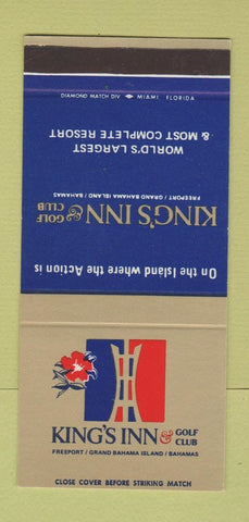 Matchbook Cover - King's Inn Golf Club Freeport Bahamas 30 Stk SAMPLE