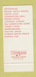 Matchbook Cover - Gulf Lane Motel Indian Rocks Beach FL 30 Stk SAMPLE
