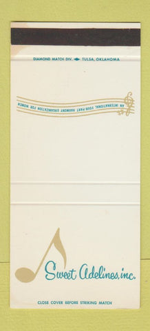 Matchbook Cover - Sweet Adelines Four Part Harmony Singing WEAR 30 Stk SAMPLE