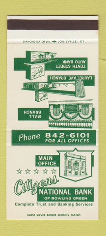 Matchbook Cover - Citizens National Bank of Bowling Green KY 30 Stk SAMPLE