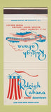 Matchbook Cover - Raleigh Cabana NC WEAR 30 Stk SAMPLE