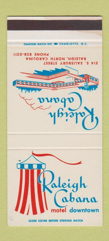 Matchbook Cover - Raleigh Cabana NC WEAR 30 Stk SAMPLE