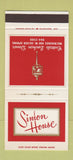 Matchbook Cover - Simon House Milwaukee WI 30 Stk SAMPLE