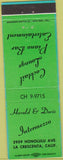 Matchbook Cover - Intermezzo La Crescenta CA