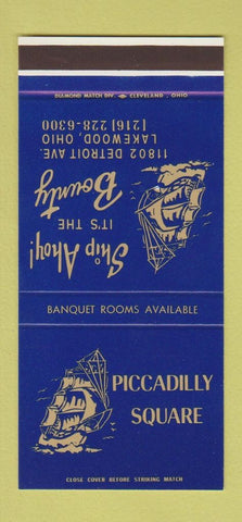 Matchbook Cover - Piccadilly Square Lakewood OH The Bounty 30 Stk SAMPLE