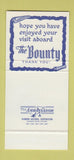 Matchbook Cover - Piccadilly Square Lakewood OH The Bounty 30 Stk SAMPLE