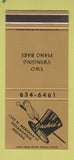 Matchbook Cover - Jackie's Piano Bar Indianapolis IN 30 Stk SAMPLE