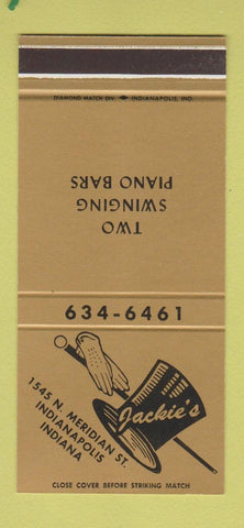 Matchbook Cover - Jackie's Piano Bar Indianapolis IN 30 Stk SAMPLE