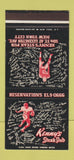 Matchbook Cover - Kenny's Steak Pub New York City Football  30 Stk SAMPLE