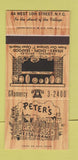Matchbook Cover - Peter's Backyard Restaurant New York City 30 Stk SAMPLE