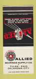 Matchbook Cover - Allied Bearings Tulsa Enid OK 30 Stk SAMPLE