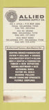 Matchbook Cover - Allied Bearings Tulsa Enid OK 30 Stk SAMPLE