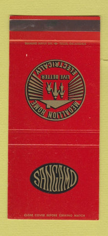 Matchbook Cover - Sangamo Electric Springfield IL WORN 30 Stk SAMPLE