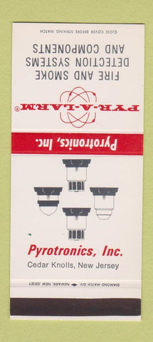 Matchbook Cover - Pyrotronics Cedar Knolls NJ Fire Detection 30 Stk SAMPLE