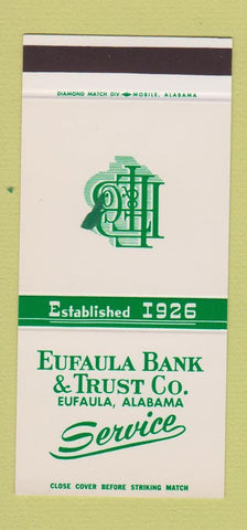 Matchbook Cover - Eufaula Bank Trust AL 30 Stk SAMPLE