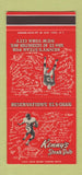 Matchbook Cover - Kenny's Steak Pub New York City Football  30 Stk SAMPLE