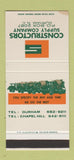 Matchbook Cover - Constructions Supply Durham NC WEAR 30 Stk SAMPLE