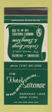 Matchbook Cover - Hotel Saranac Lake NY WEAR 30 Stk SAMPLE