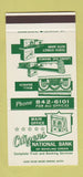 Matchbook Cover - Citizens National Bank of Bowling Green KY 30 Stk SAMPLE