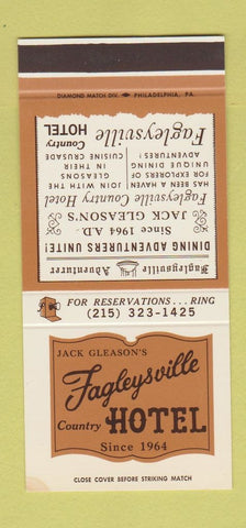 Matchbook Cover - Gleason's Fagleysville Motel Limerick PA 30 Stk SAMPLE