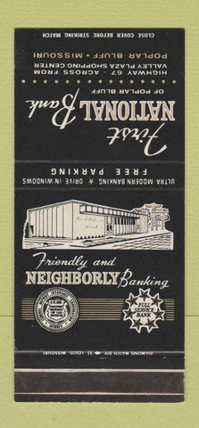 Matchbook Cover - 1st National Bank Poplar Bluff MO WEAR 30 Stk SAMPLE
