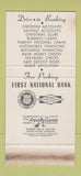 Matchbook Cover - 1st National Bank Poplar Bluff MO WEAR 30 Stk SAMPLE